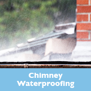 chimney waterproofing graphic rain falling on chimney bricks